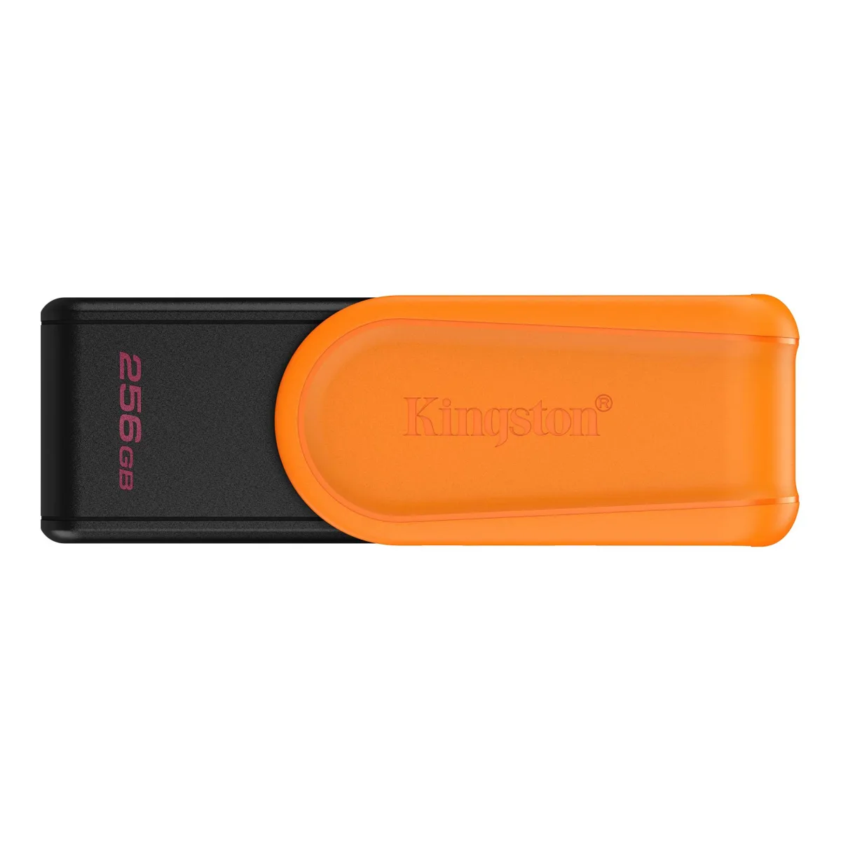 Kingston DataTraveler Exodia S DTXS/256GB USB Flash Drive, 256GB, USB 3.2, Black/Orange, Swivel Cap Design