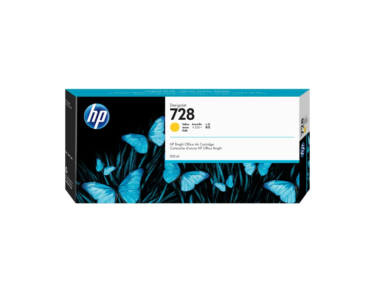 HP 728 - 300 ml - yellow - original - DesignJet - ink cartridge