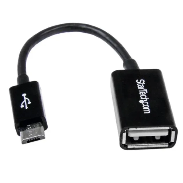 StarTech 5in Micro USB to USB OTG Host Adapter - Micro USB Male to USB A Female On-The-GO Host Cable Adapter (UUSBOTG) - USB adapter - USB (F) to Micro-USB Type B (M) - USB 2.0 OTG - 12.7 cm - black - for P/N: ST4300U3C1, ST4300U3C1B