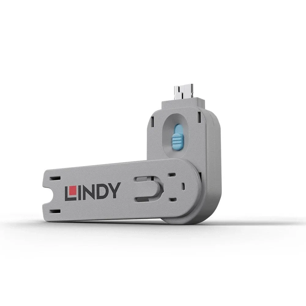 Lindy 40622 USB Type a Port Blocker Key Blue