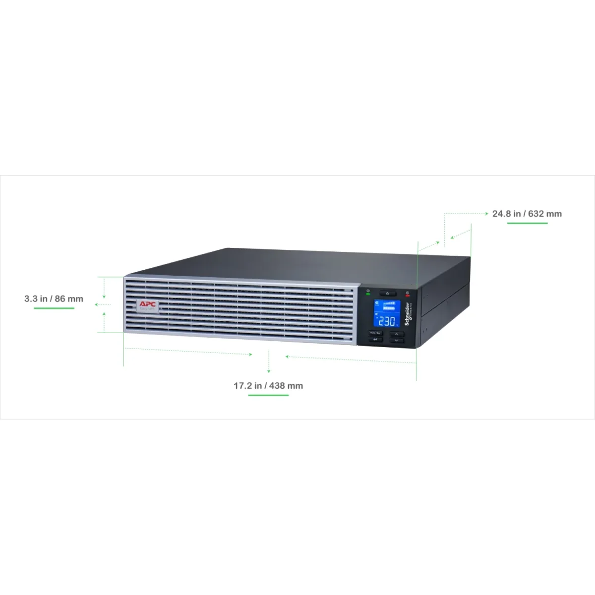 APC EASY UPS ON-LINE LI-ION SRVL RT 3000VA 230V W/ RAIL KIT