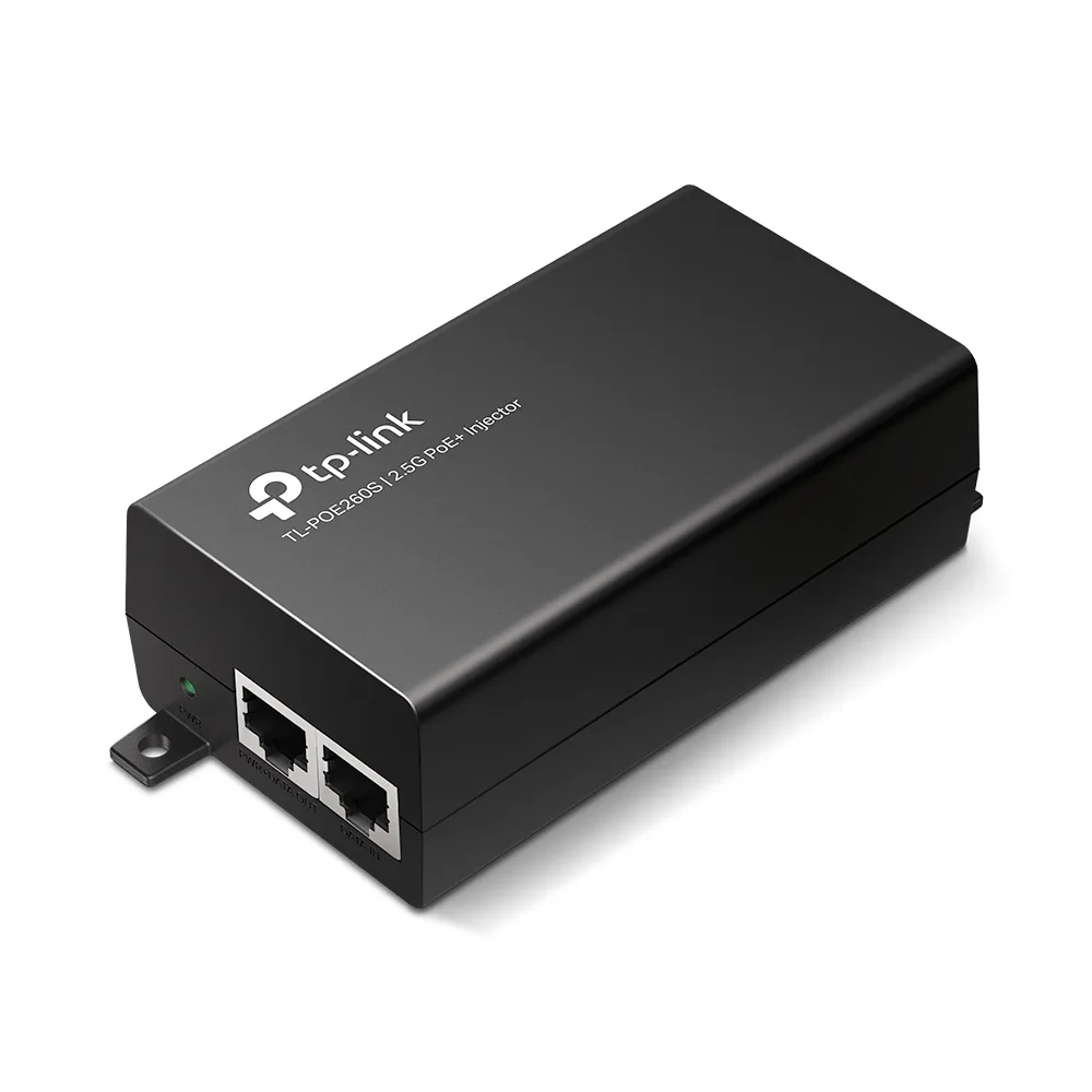 TP-Link TL-POE260S V1.6 - PoE injector - 2.5 Gbps - AC 100-240 V - 30 Watt - output connectors: 1