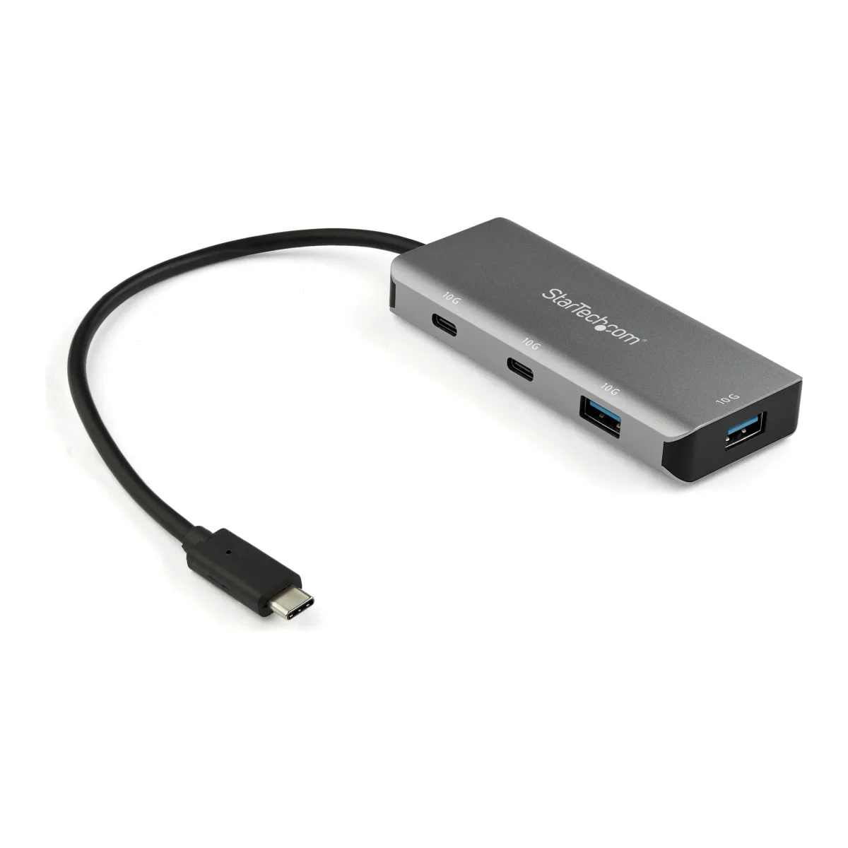 Startech 4 Port USB C Hub w/ 2x USB A & 2x USB C, SuperSpeed 10Gbps USB Type-C 3.1/3.2 Gen 2 Hub, USB Bus Powered, Portable USB-C to USB Adapter Hub, Aluminum, 9.8" (25cm) Cable - Windows/macOS/Linux - Hub - 2 x USB-C + 2 x USB 3.1 Gen 2 - desktop