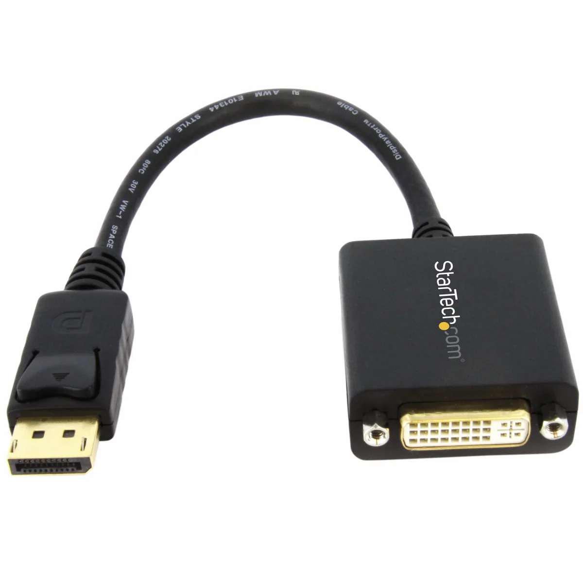 StarTech DisplayPort to DVI-D Adapter - 1920x1200 - Passive DVI Video Converter with Latching DP Connector (DP2DVI2)