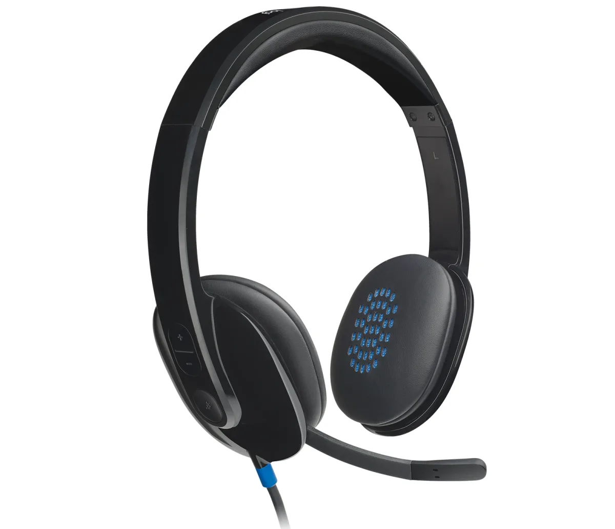 Logitech H540 USB Headset with Noise-Cancelling Mic and On Ear Controls