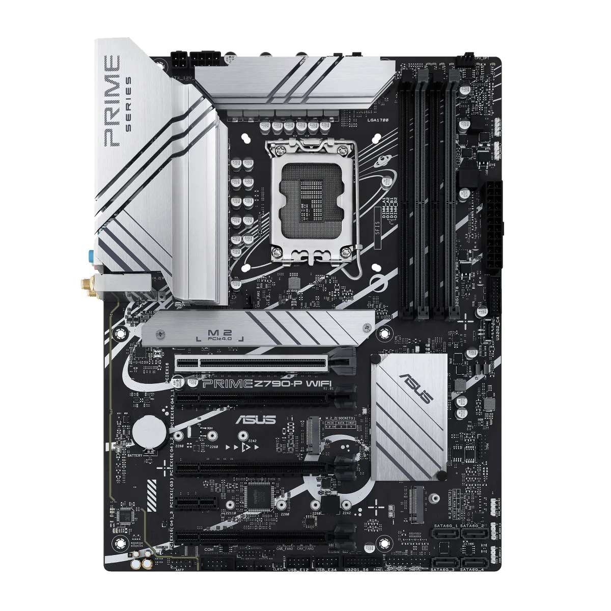 ASUS Prime Z790-P WIFI - Motherboard - ATX - LGA1700 Socket - Z790 Chipset - USB-C 3.2 Gen 2x2, USB 3.2 Gen 2, USB 3.2 Gen 1, USB-C 3.2 Gen2 - 2.5 Gigabit LAN, Wi-Fi 6, Bluetooth - onboard graphics (CPU required) - HD Audio (8-channel)