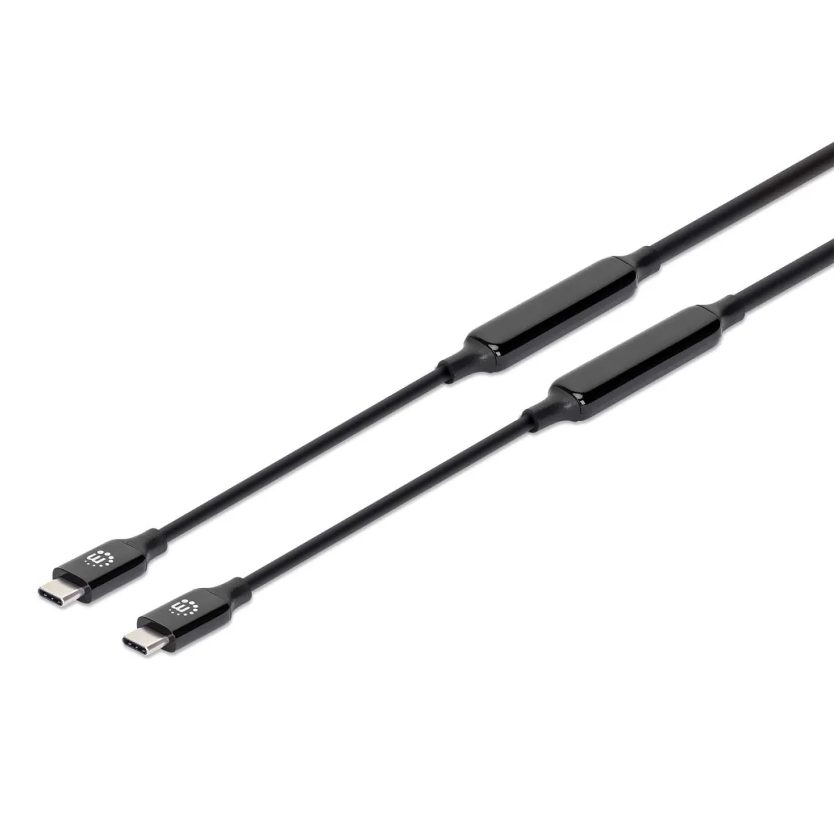 Manhattan 355971 USB-C Cable 5M Male/Male- 10GBPS 3A Black Polybag
