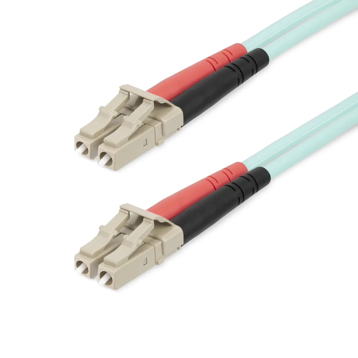 Startech 20m (65ft) LC/UPC to LC/UPC OM4 Multimode Fiber Optic Cable, 50/125µm LOMMF/VCSEL Zipcord Fiber, 100G Networks, Low Insertion Loss, LSZH Fiber Patch Cord - Patch cable - LC/UPC multi-mode (M) to LC/UPC multi-mode (M) - 20 m - 20 m - fibre optic - duplex - 50 / 125 micron - OM4 - halogen-free, up to 100 Gbps data transfer rate - aqua