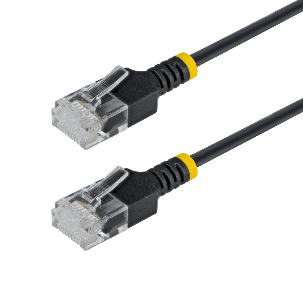 Startech - Patch cable - RJ-45 (M) to RJ-45 (M) - 30 cm - 2.6 mm - UTP - CAT 6a - snagless, ultra-slim, stranded copper - black