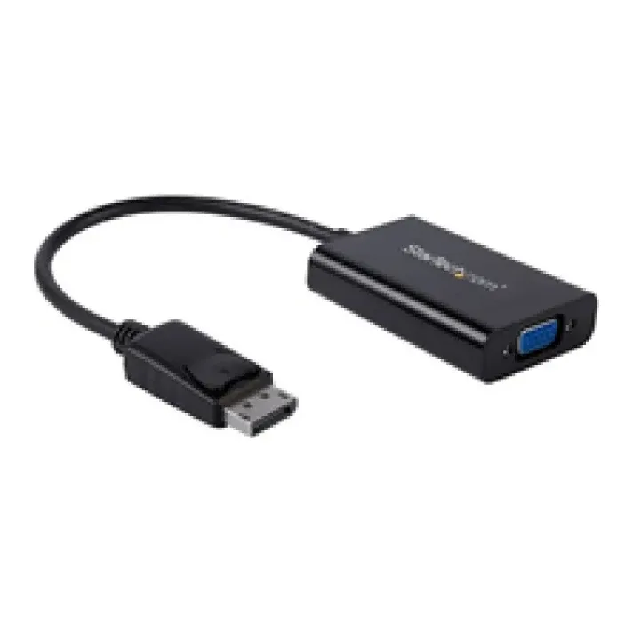 StarTech DisplayPort to VGA Adapter with Audio - 1920x1200 - DP to VGA Converter for Your VGA Monitor or Display (DP2VGAA) - DisplayPort / VGA adapter - DisplayPort (M) to HD-15 (VGA), mini jack, Micro-USB Type B (power only) (F) - DisplayPort 1.2 - 18.4 m - active, 1920 x 1200 (WUXGA) support - black - for P/N: DK30CH2DEP, DK30CH2DEPUE, TB32DP14, TB32DP2T, TB3DK2DHV, TB3DK2DHVUE, TB3DKDPMAWUE