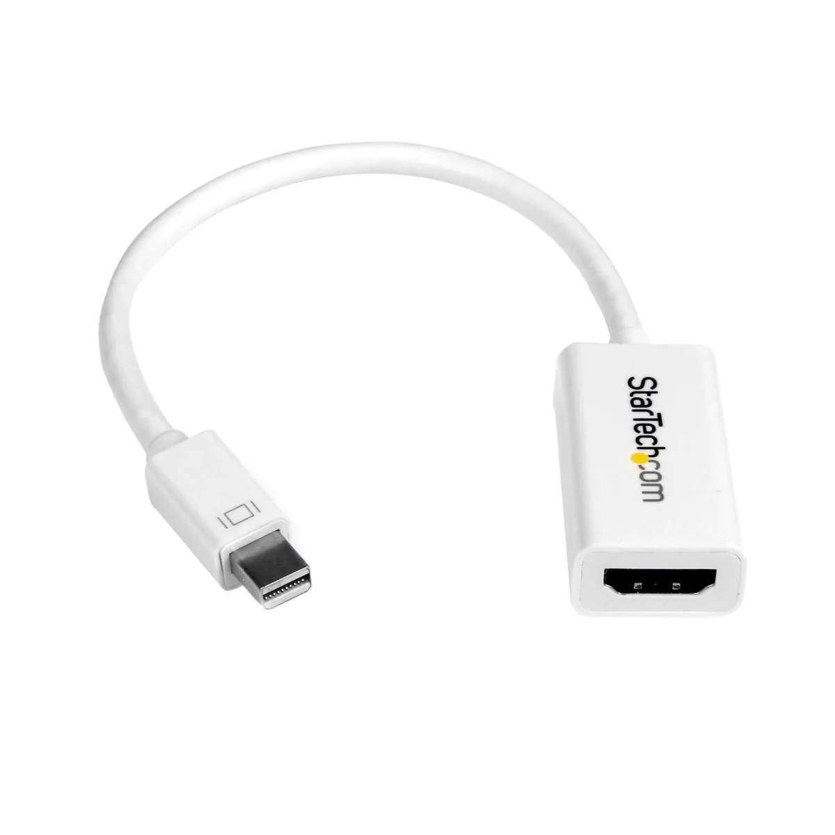 Startech Mini DisplayPort to HDMI 4K Audio / Video Converter - mDP 1.2 to HDMI Active Adapter for MacBook Pro/Air - 4K @ 30Hz - White (MDP2HD4KSW)