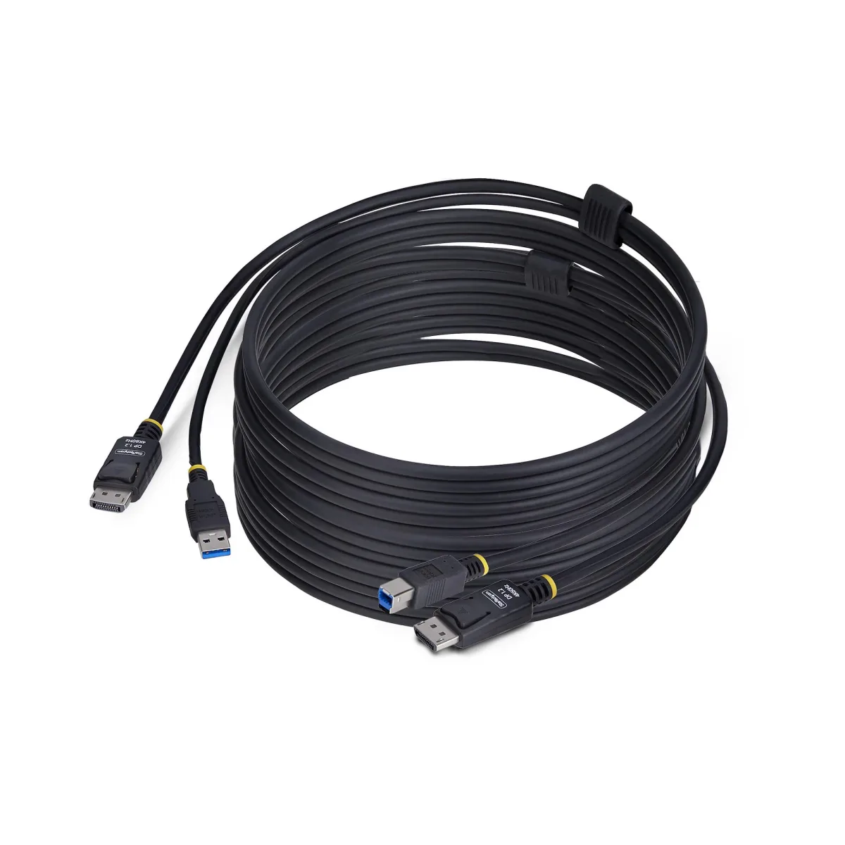 StarTech 10ft (3m) DisplayPort and USB 5Gbps KVM Cable - Keyboard / video / mouse (KVM) cable - USB Type A, DisplayPort (M) to USB Type B, DisplayPort (M) - 3 m - 4K60Hz support, HDR10 support - black