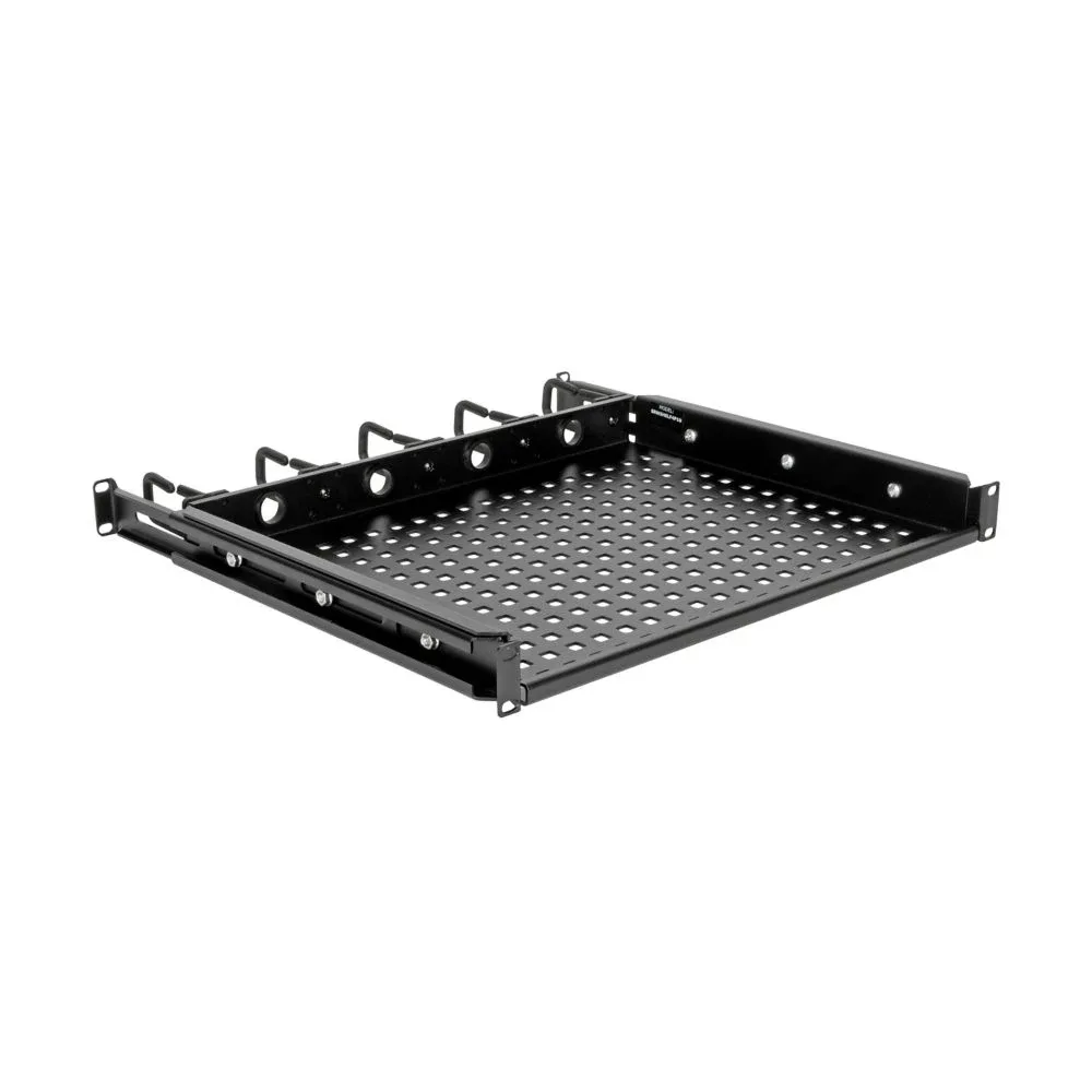 Eaton Tripp Lite Series Cantilevered Steel Rack Shelf - 1U, Vented, Integrated Cable Rings, 14.2 in. Deep, Holds up to 50 lb. - Rack shelf - 1U - 19