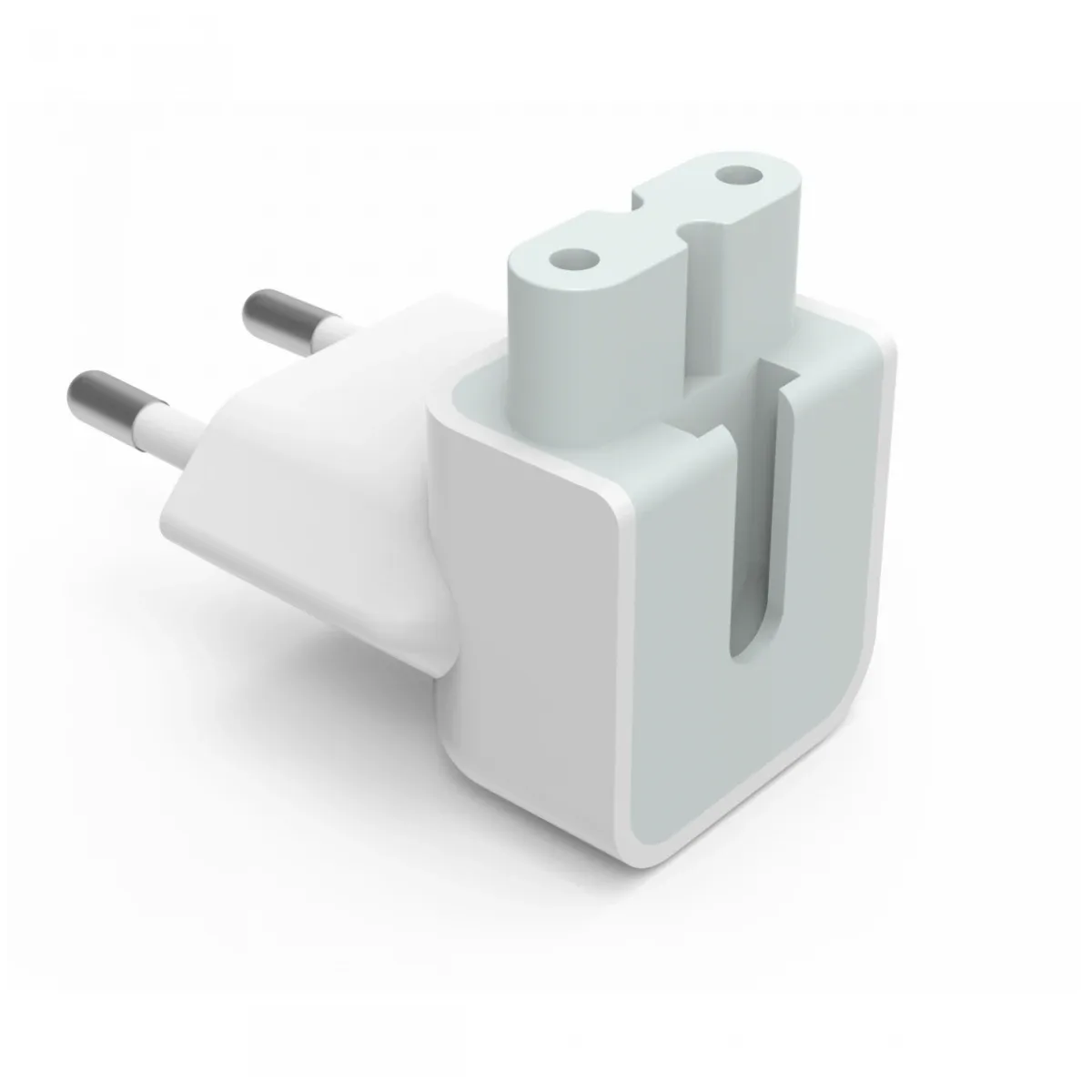 EU Duckhead adapter for Apple Power Supply - fits to c7 figure-8 socket on Apple psu - EU CEE 7/7 schuko plug - white