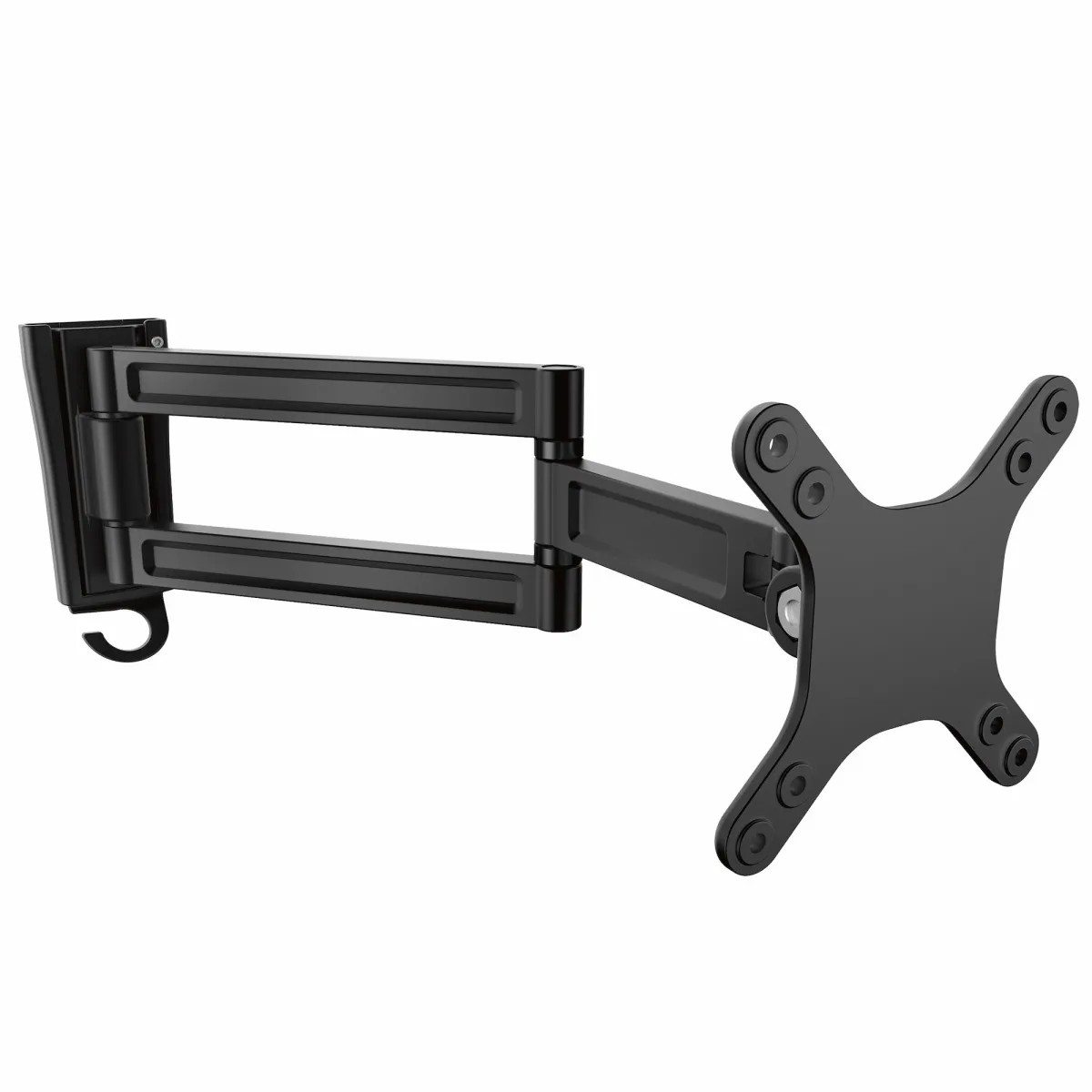Startech Monitor Wall Mount - Dual Swivel - Supports 13'' to 34'' Monitors - VESA Monitor / TV Wall Mount - Wall Mount Swivel Monitor Arm - Black (ARMWALLDS) - Mounting kit (mounting plate, screws, monitor arm) - adjustable arm - for LCD display - aluminium - black - screen size: 13"-34" - wall-mountable