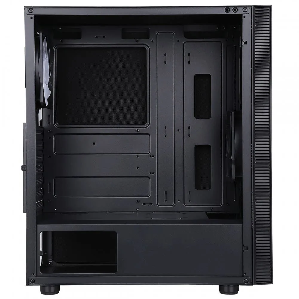 CIT Silent ES Black Mid-Tower Low Noise Computer Case with 2 x 120mm PWM Cooling Fans Included Sound Dampening Material