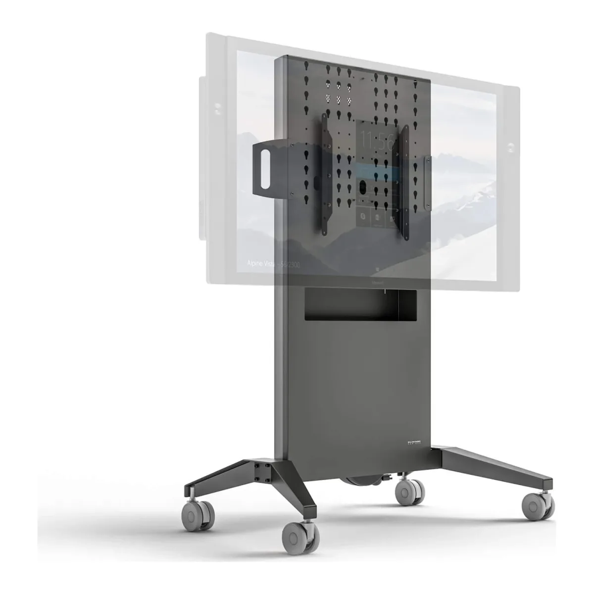 Salamander FPS Series FPS1/FH/GG Fixed height mobile stand - Cart for LCD / plasma panel - powder-coated steel - graphite - screen size: 42"-65