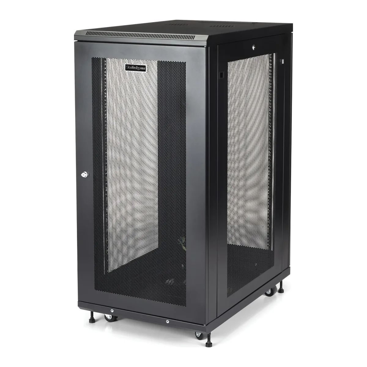 Startech 24U Server Rack Cabinet, 4-Post Adjustable Depth (2" to 30") Network Equipment Rack Enclosure w/Casters/Cable Management/Shelf/Locking Dell PowerEdge, HP ProLiant ThinkServer - 24U Rack Cabinet (RK2433BKM)