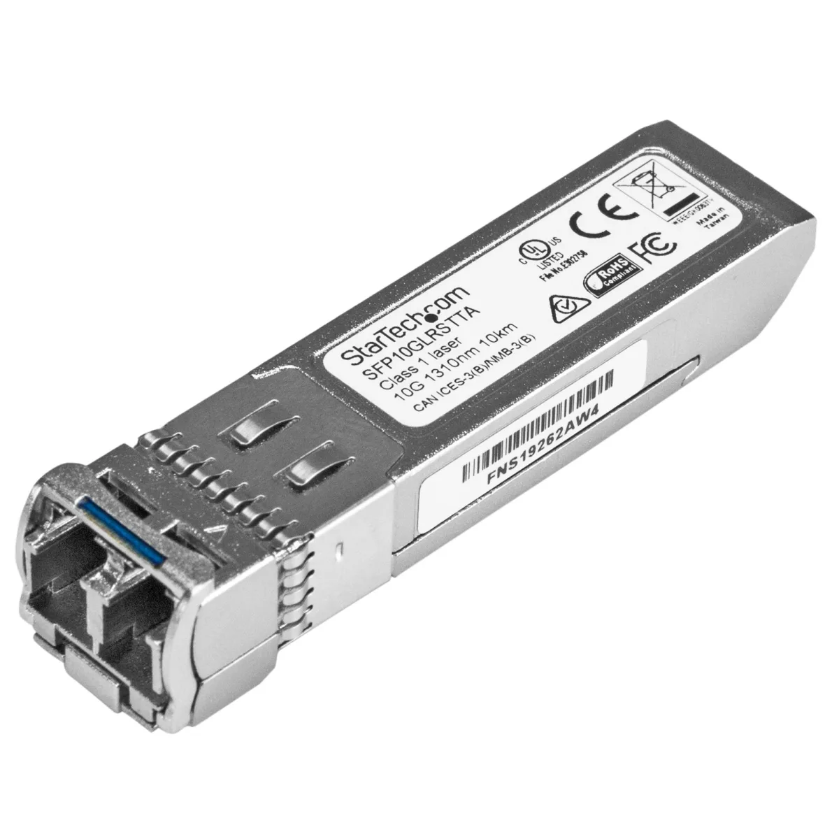 Startech Cisco SFP-10G-LR-S Compatible SFP+ Module, 10GBASE-LR, 10GbE Single Mode (SMF) Fiber SMF Optic Transceiver, 10GE Gigabit Ethernet SFP+, LC 10km 1310nm DDM, Cisco Firepower - Lifetime Warranty (SFP10GLRSTTA) - SFP+ transceiver module (equivalent to: Cisco SFP-10G-LR) - 10GbE - 10GBase-LR - LC single-mode - up to 10 km - 1310 nm - TAA Compliant
