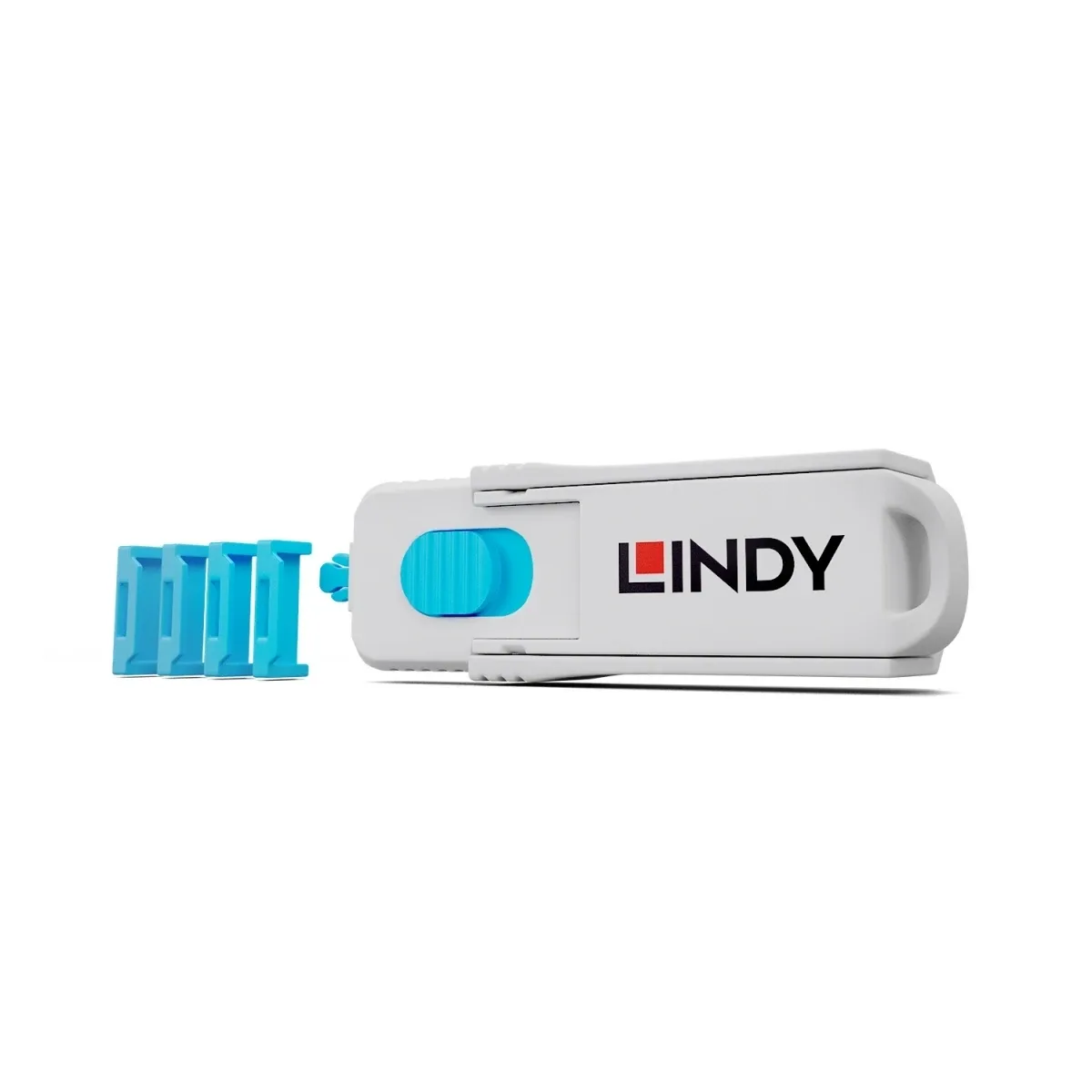 Lindy 40320 HDMI Port Key with 4 Locks Blue. Protects HDMI Ports From U