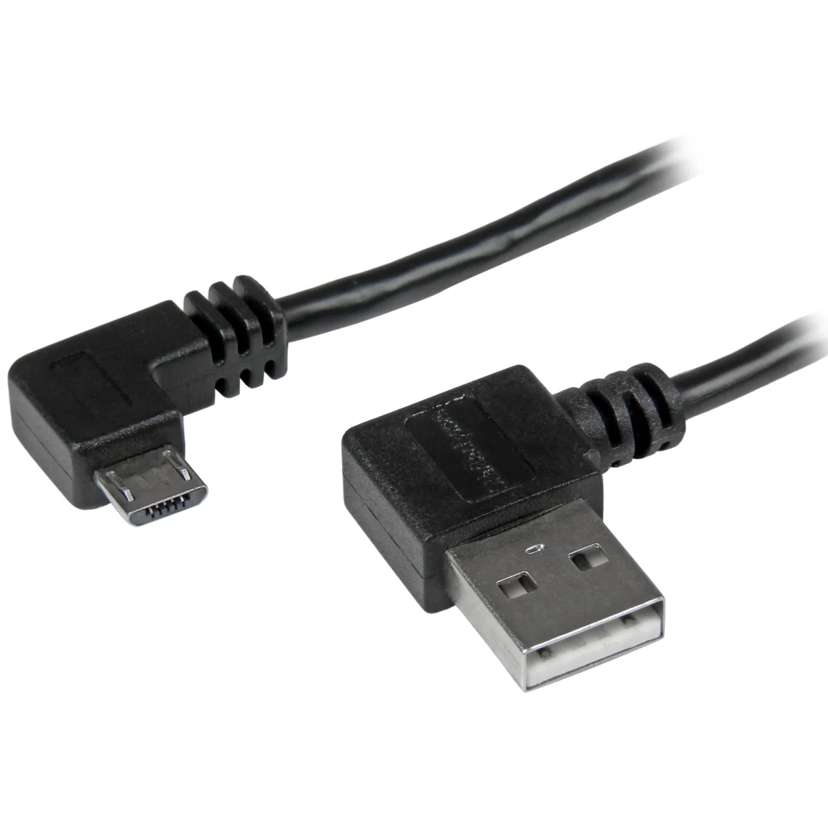 StarTech 2m 6 ft Micro-USB Cable with Right-Angled Connectors - M/M - USB A to Micro B Cable - 6ft Right Angle Micro USB Cable (USB2AUB2RA2M)