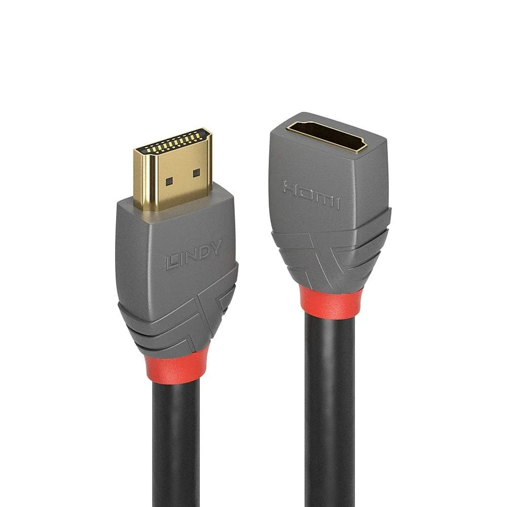 Lindy 36475 0.5M HDMI 18G Extension Cable Anthra Line