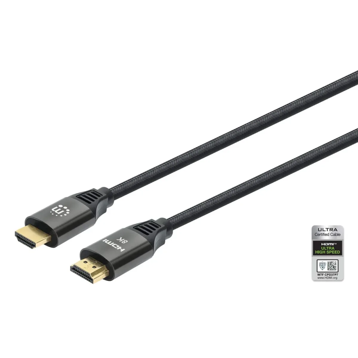 Manhattan 355933 HDMI Cable 8K/60HZ 1M Certified -With Ethernet Male/Male Black