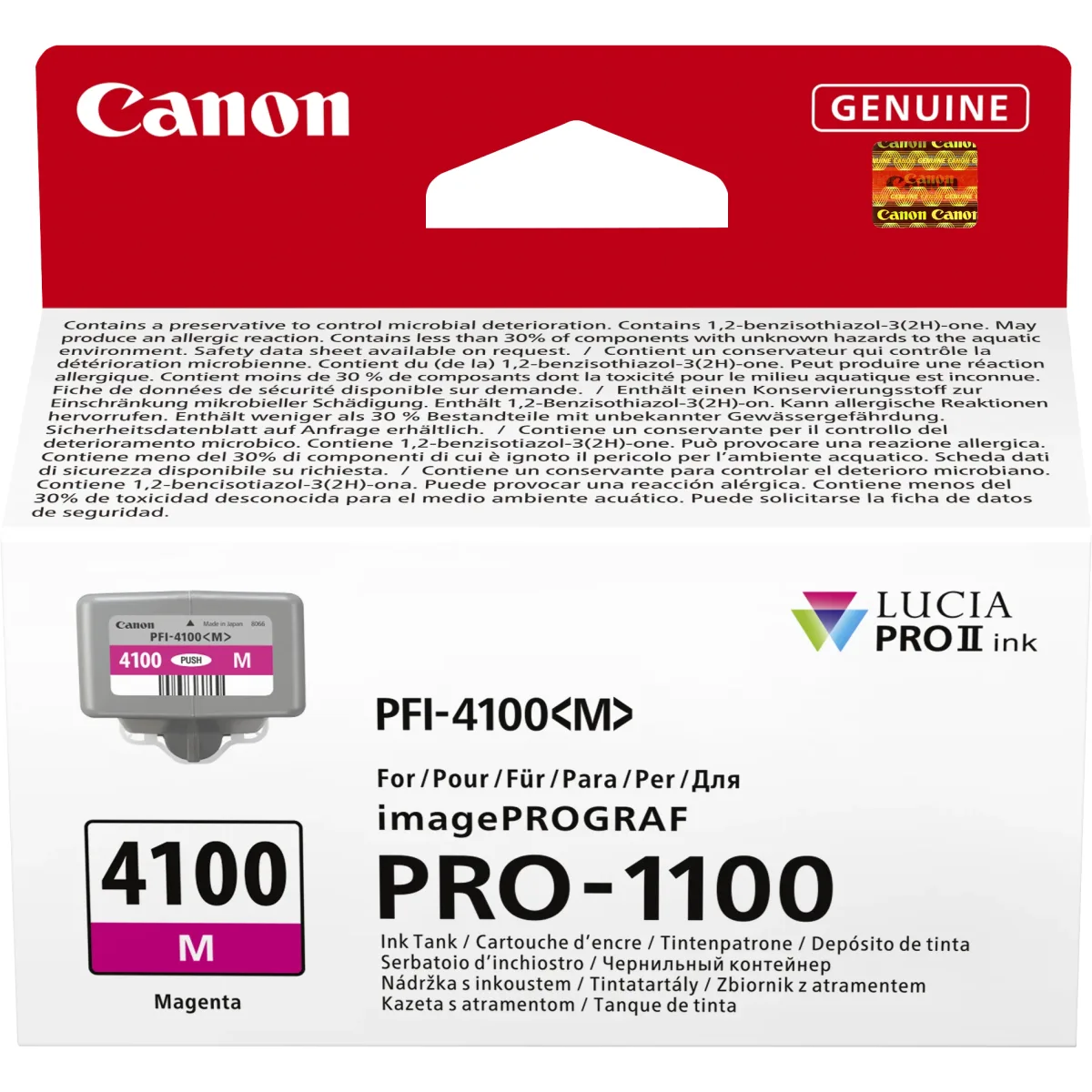 Canon PFI-4100 M - 80 ml - magenta - original - hanging box - ink tank - for imagePROGRAF PRO-1100