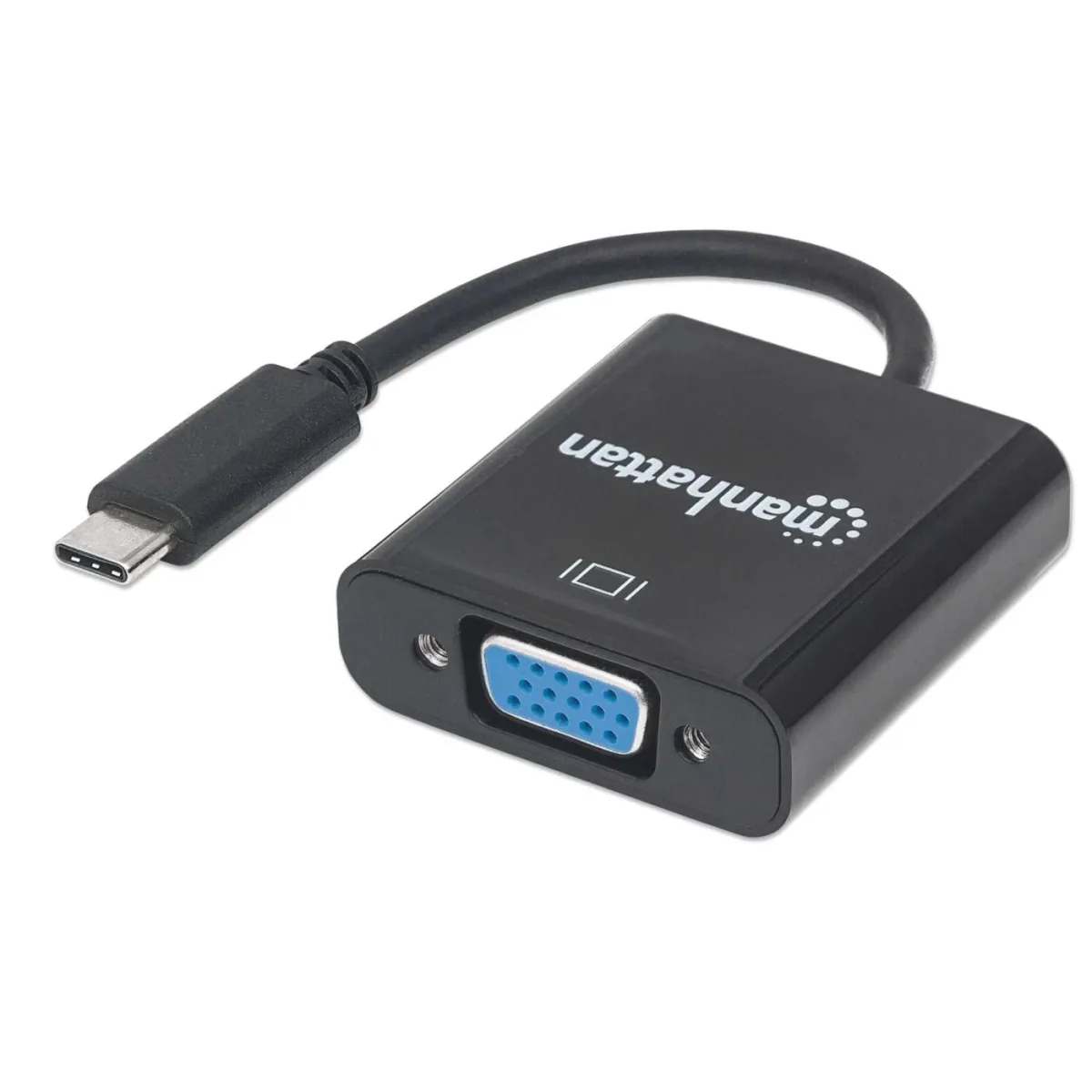 Manhattan 151771 USB-C to VGA Cable 8CM- Male/Female 1920X1080P/60HZ Blac