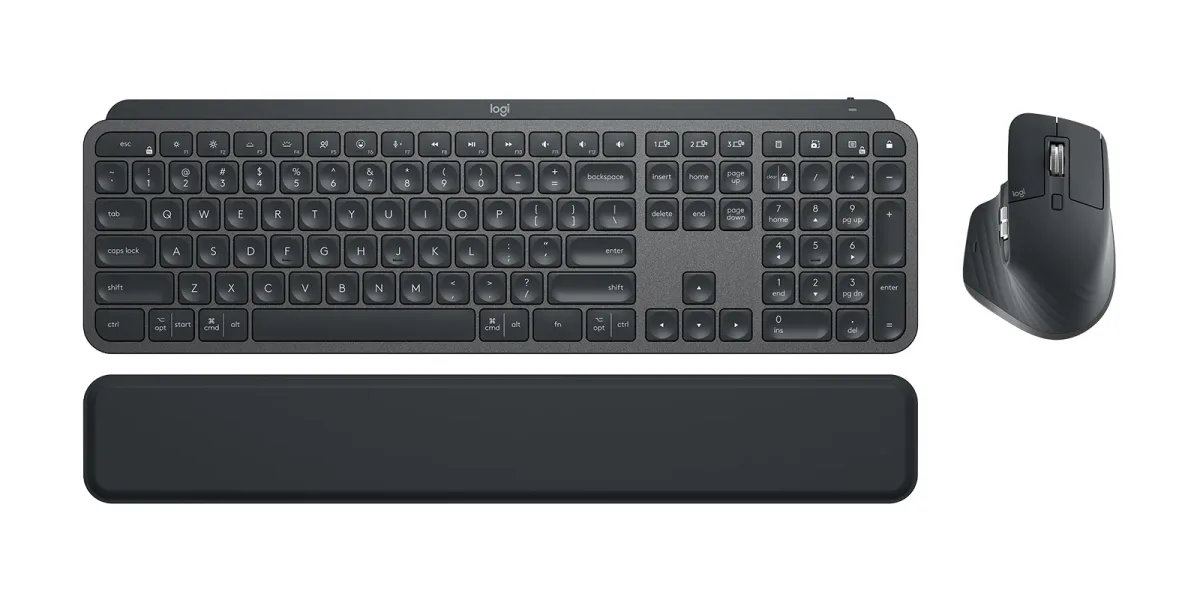 Logitech MX Keys Combo for Business - Keyboard and mouse set - backlit - wireless - Bluetooth LE - QWERTY - UK - graphite