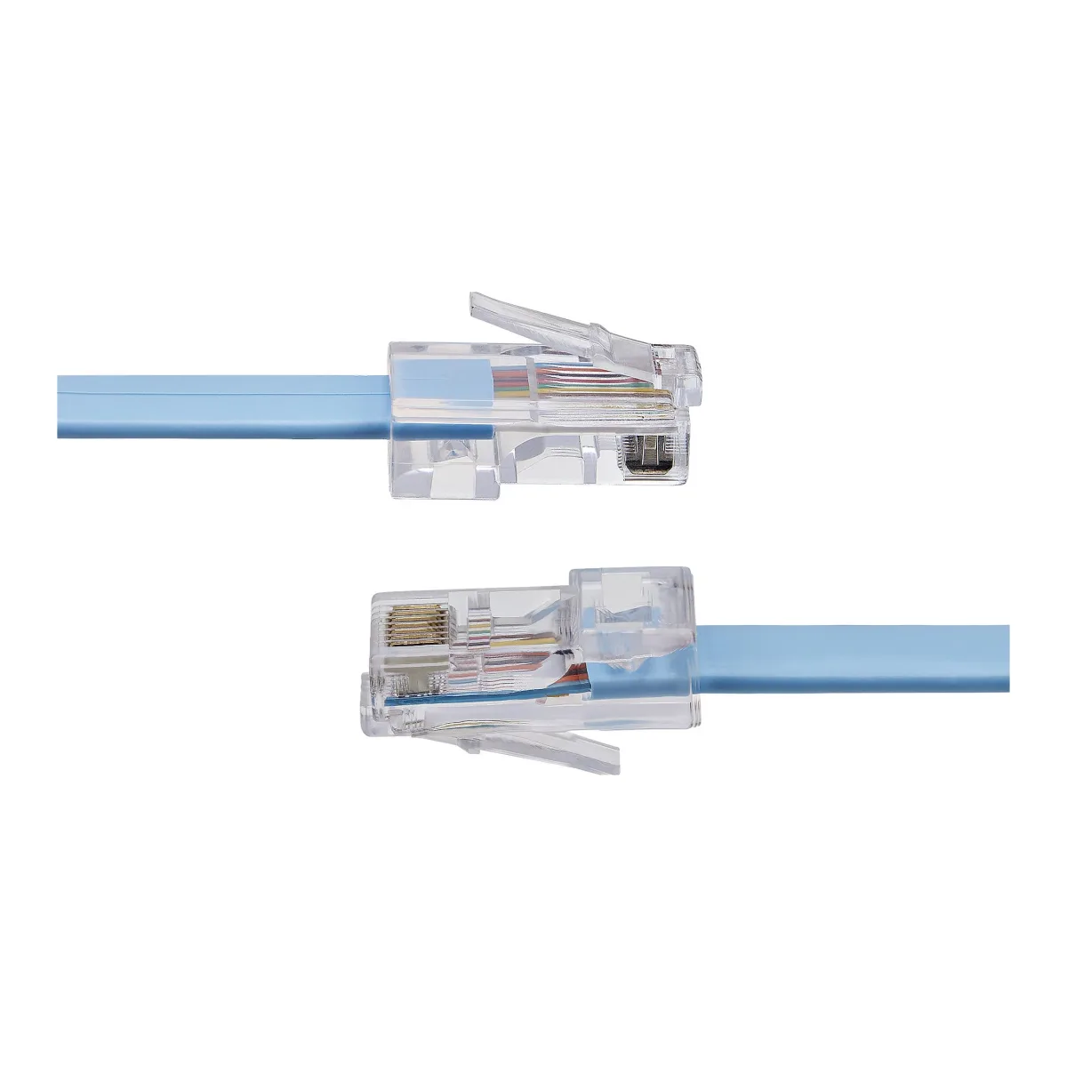 Startech Cisco Console Rollover Cable - RJ45 Ethernet - Network cable - RJ-45 (M) to RJ-45 (M) - 6 ft - molded, flat - blue - ROLLOVERMM6 - Network cable - RJ-45 (M) to RJ-45 (M) - 1.8 m - molded, flat - blue