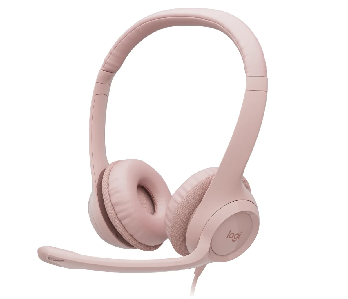 Logitech H390 - Headset - on-ear - wired - USB-A - rose