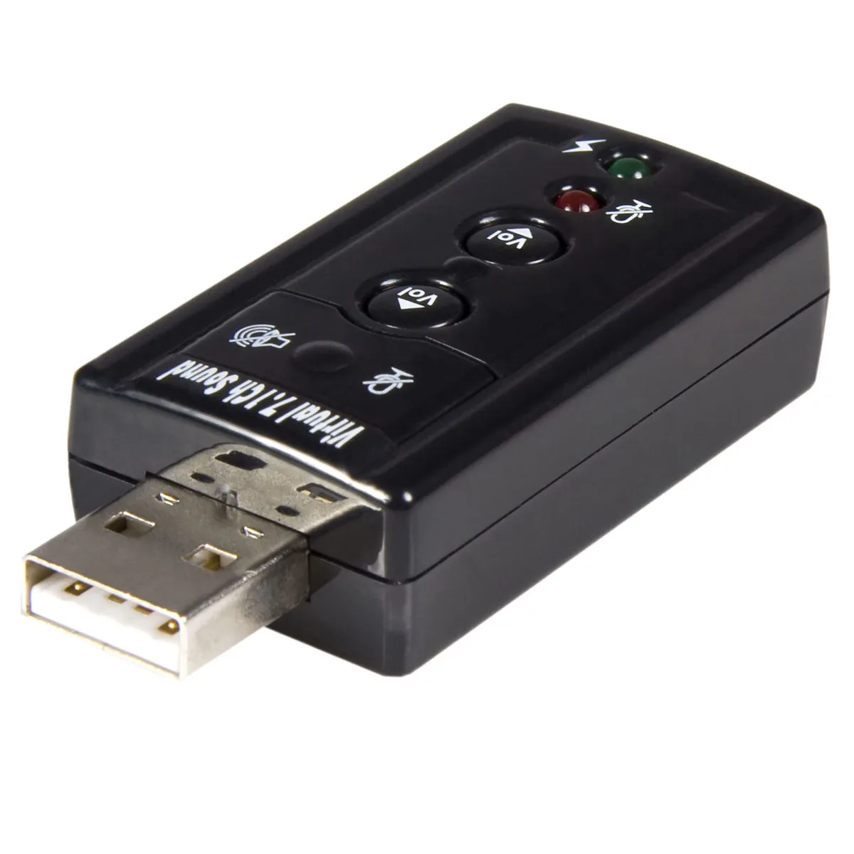 StarTech Virtual 7.1 USB Stereo Audio Adapter External Sound Card - Sound card - stereo - USB 2.0 - ICUSBAUDIO7 - Sound card - stereo - USB 2.0