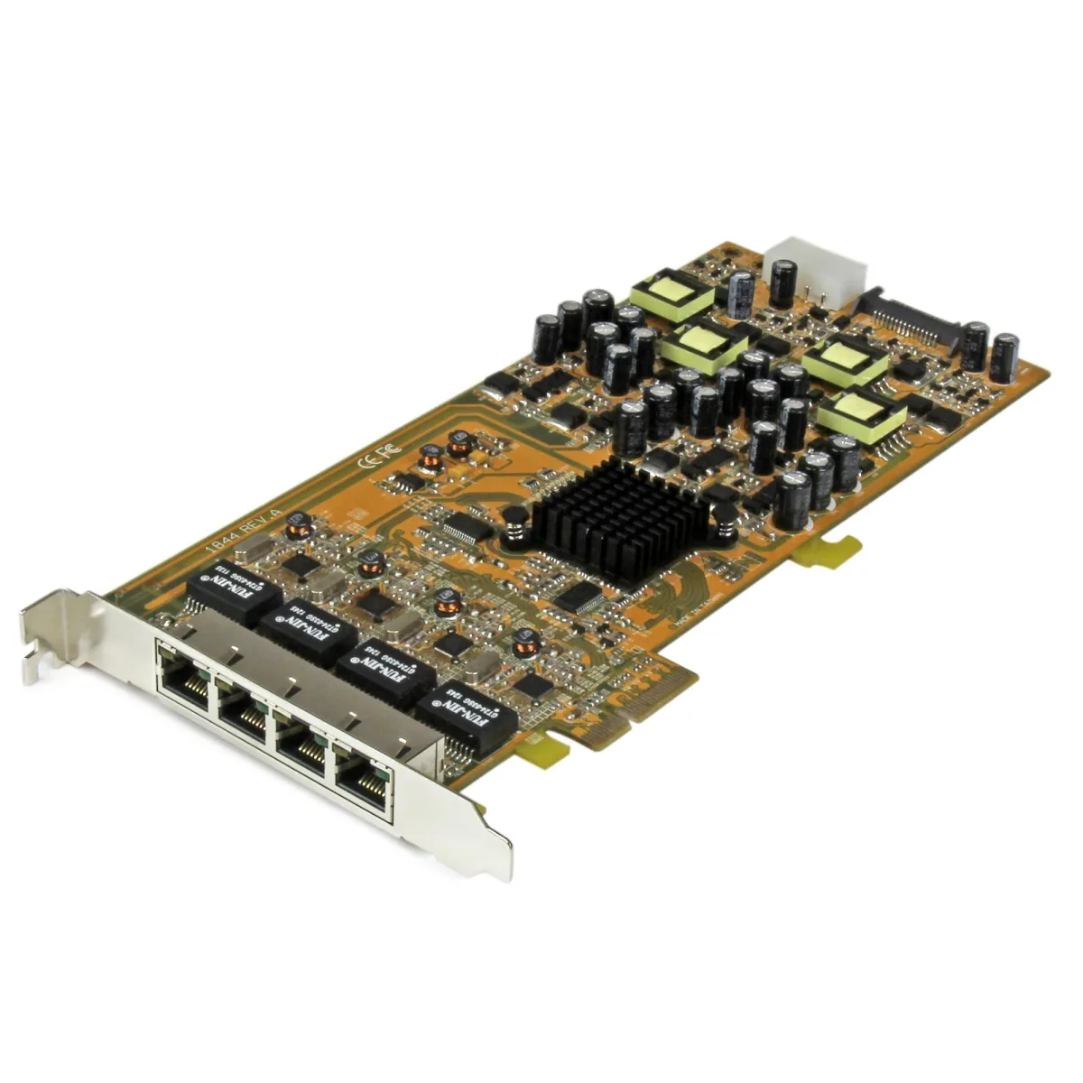 Startech 4 Port Gigabit PoE (Power over Ethernet) Card - PCIe Network Card - PoE / PoE+ Up to 25W Per Port - PCIe NIC - Gigabit Ethernet Card (ST4000PEXPSE)