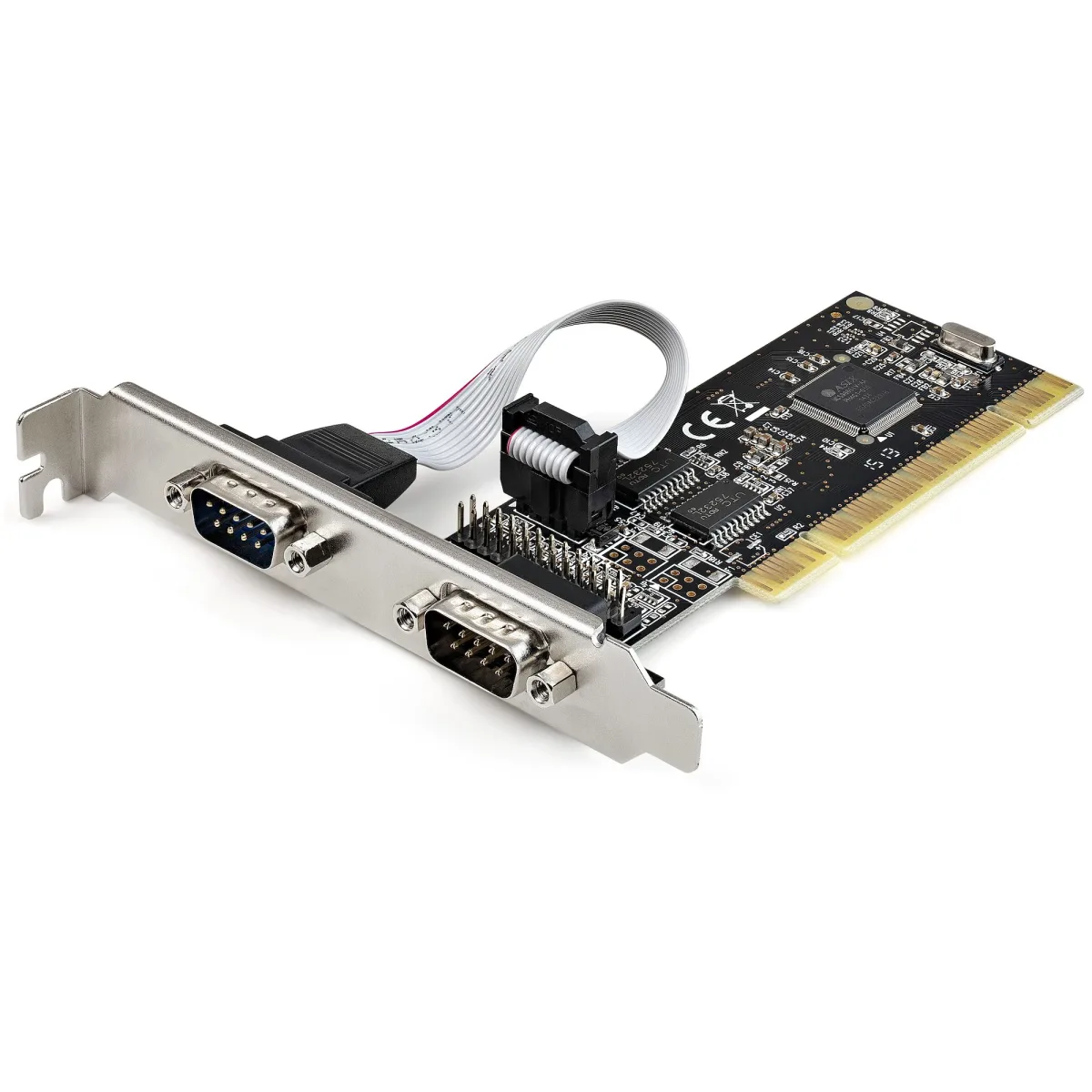 Startech PCI Serial Parallel Combo Card with Dual Serial RS232 Ports (DB9) & 1x Parallel LPT Port (DB25), PCI Combo Adapter Card, PCI Expansion Card Controller, PCI to Printer Card - PCI Serial & Parallel Card (PCI2S1P2) - Serial adapter - PCIe low profile - RS-232 x 2 - black