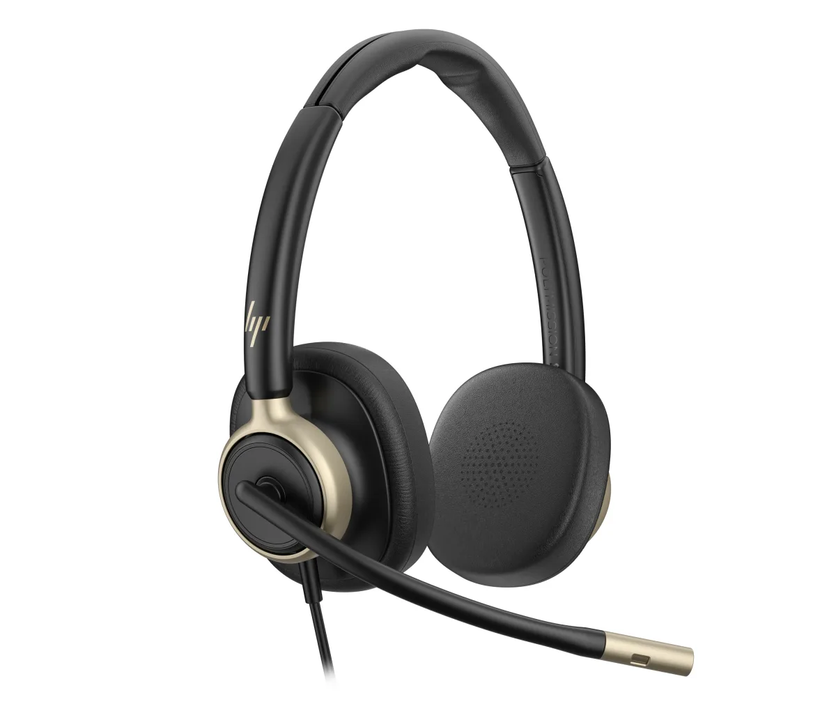 HP Poly Mission 825 - Mission 800 Series - headset - on-ear - wired - active noise cancelling - USB-A, USB-C - black - Certified for Microsoft Teams, Works With Chromebook Certified, Zoom Certified, Google Meet Certified