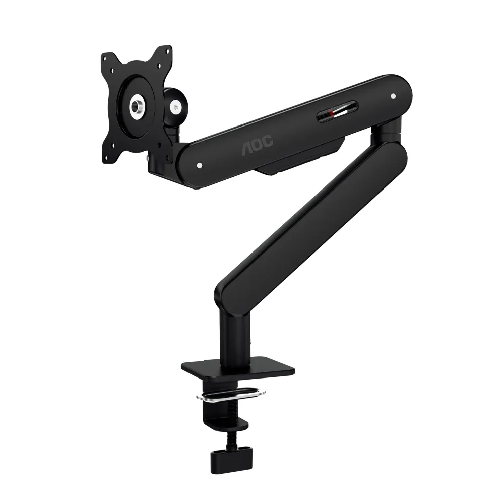 AOC AM400B - Mounting kit (monitor arm, clamp mounting base, grommet mount, gas spring) - adjustable arm - for flat panel - aluminium alloy - black - screen size: 17"-34" - desk-mountable