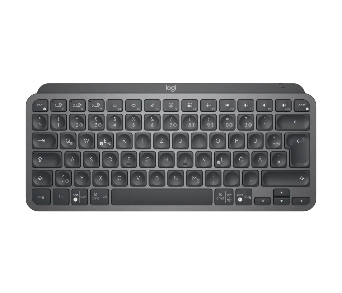 Logitech MX Keys Mini for Business - Keyboard - backlit - wireless - Bluetooth LE - QWERTZ - German - graphite