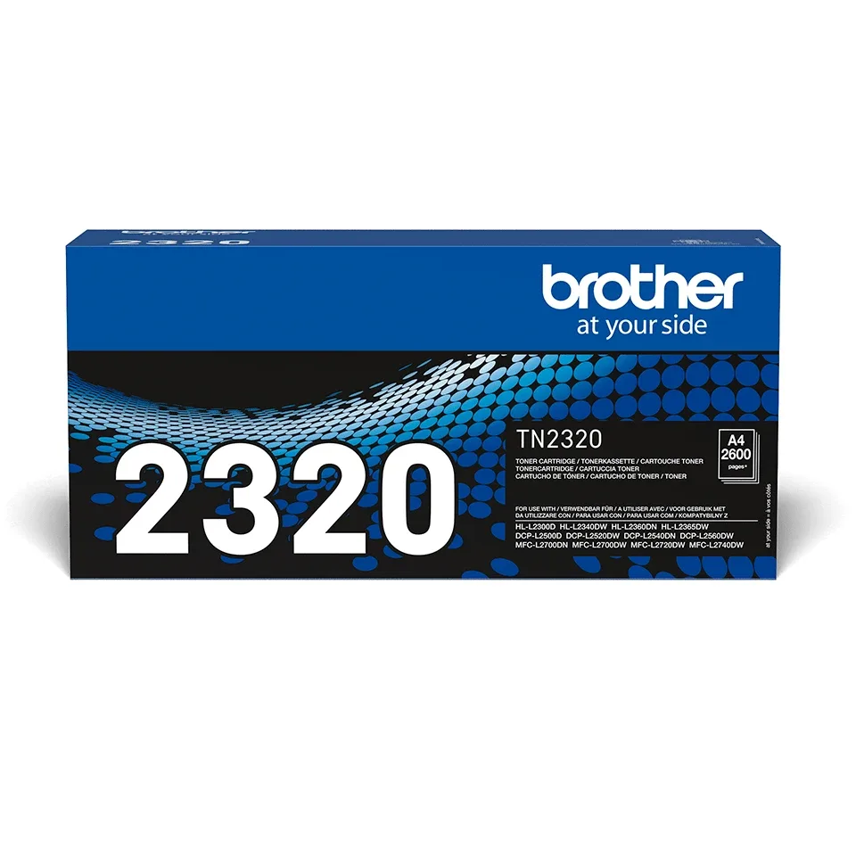 Brother TN2320 - Black - original - toner cartridge - for Brother DCP-L2500D, DCP-L2540DN, DCP-L2560DW, HL-L2360DN, HL-L2365DW, MFC-L2700DN