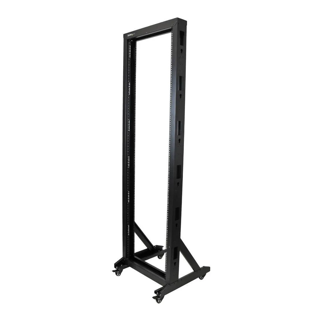 Startech 42U Mobile Open Frame Network Rack with Wheels- 663lbs - 2 Post 19" Portable Rack for Computer, AV, Media, IT Equipment (2POSTRACK42)