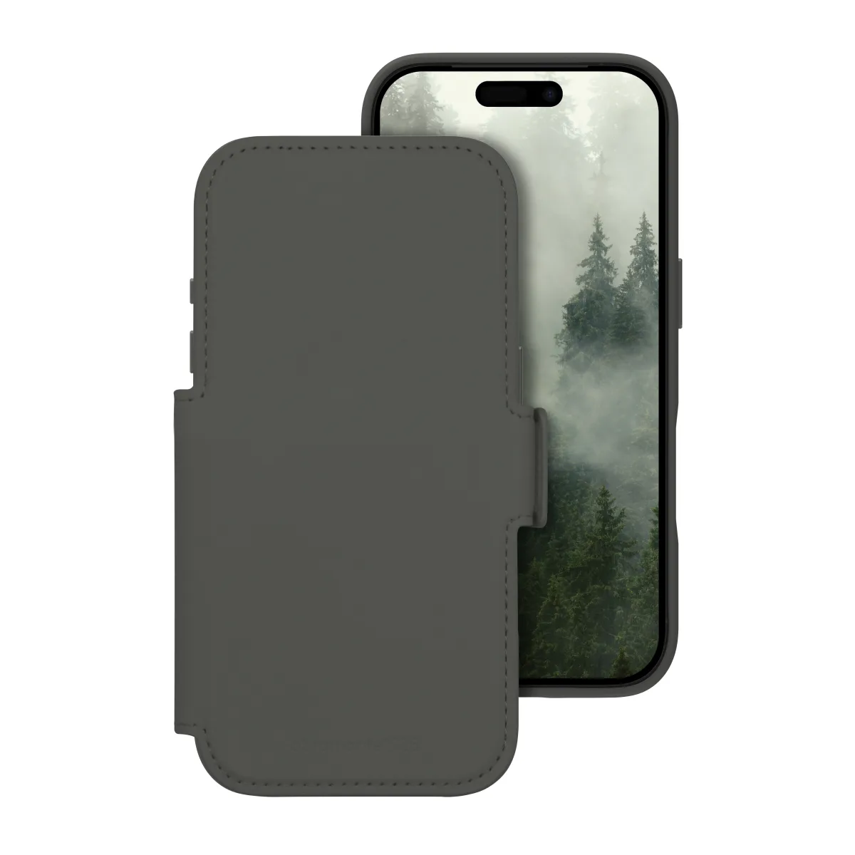 dbramante1928 Lynge - Flip cover for mobile phone - MagSafe compatibility - forest shadow - for Apple iPhone 17 Pro, 18 Pro