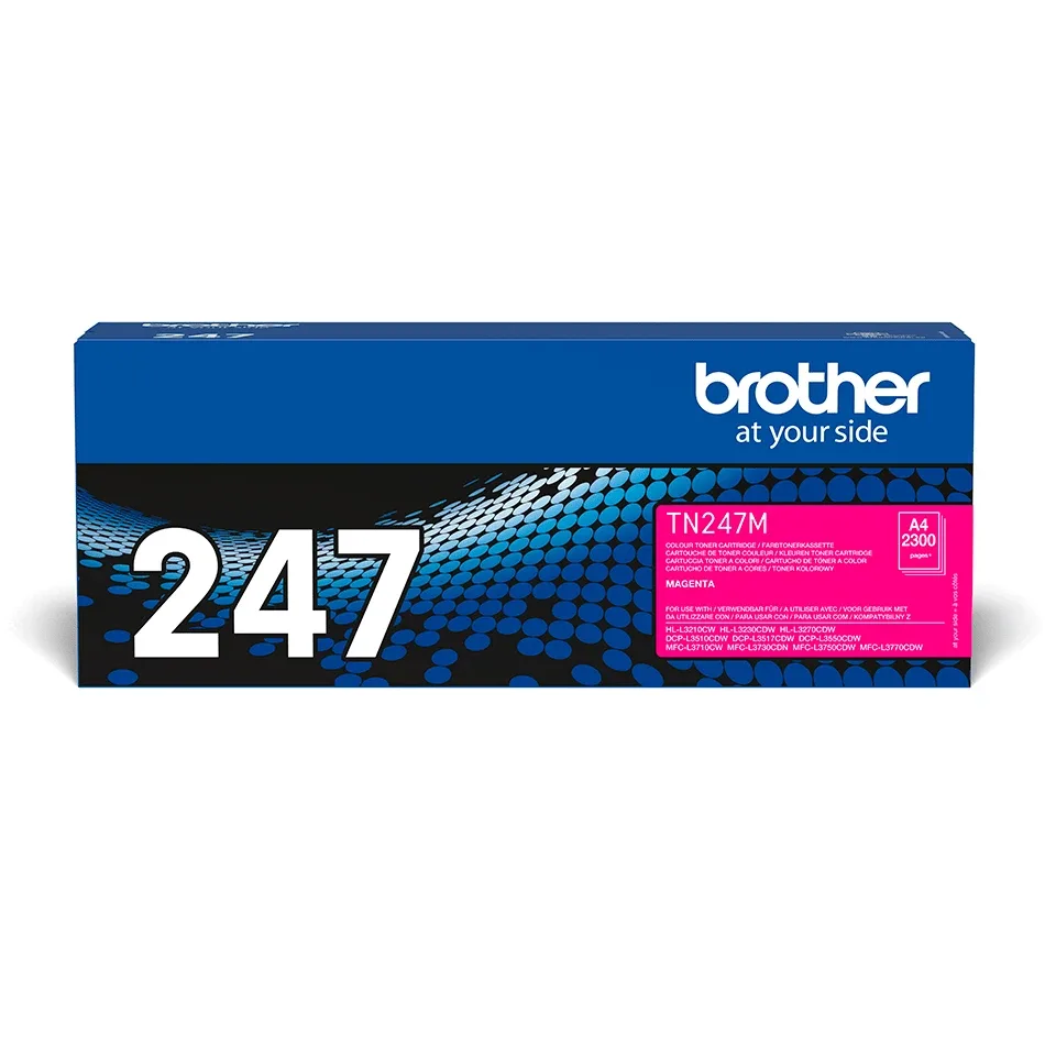 Brother TN247M - Magenta - original - toner cartridge - for Brother DCP-L3510CDW, DCP-L3517CDW, DCP-L3550DW, MFC-L3730CDN