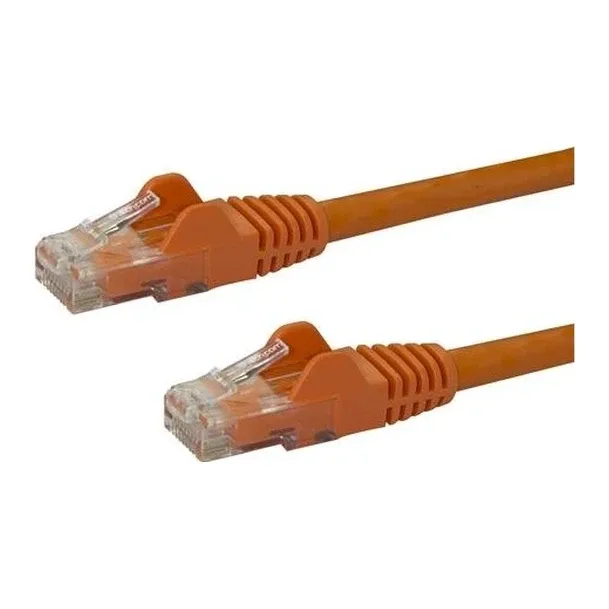 Startech 50cm CAT6 Ethernet Cable, 10 Gigabit Snagless RJ45 650MHz 100W PoE Patch Cord, CAT 6 10GbE UTP Network Cable w/Strain Relief, Orange, Wiring is UL Certified/TIA - Category 6 - 24AWG (N6PATC50CMOR) - Network cable - RJ-45 (M) to RJ-45 (M) - 50 cm - UTP - CAT 6 - molded, snagless, stranded - orange