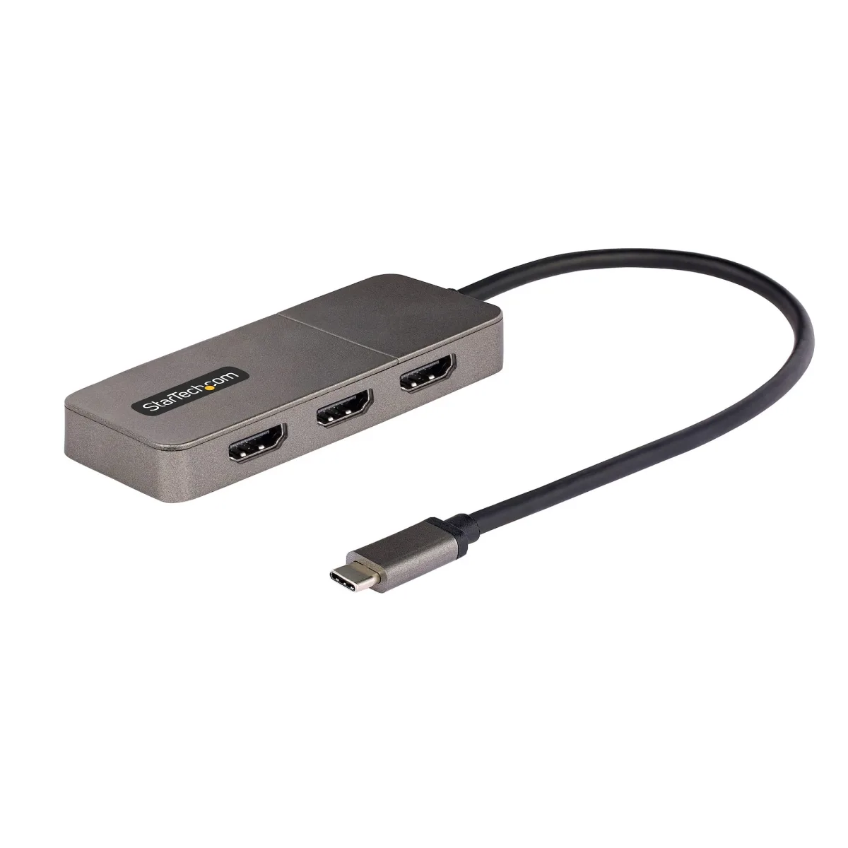 Startech 3-Port USB-C MST Hub, USB Type-C to 3x HDMI Multi-Monitor Adapter for Laptop, Triple HDMI up to 4K 60Hz w/ DP 1.4 Alt Mode and DSC, HDR, 1ft (30cm) Cable, USB Bus-Powered - Multi-Stream Transport Hub (MST14CD123HD) - Video/audio splitter - 3 x HDMI - desktop