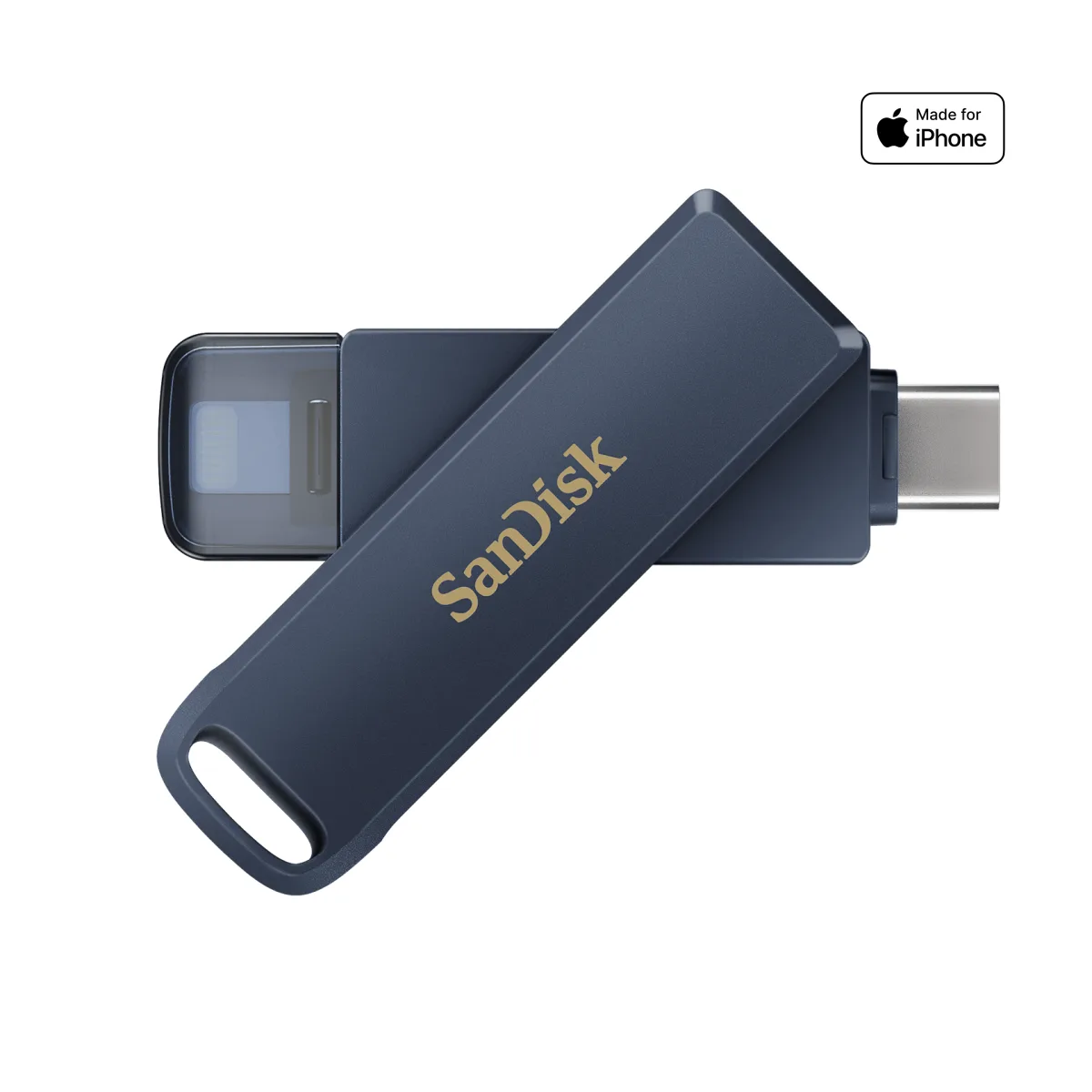 SanDisk Phone Drive - USB flash drive - 256 GB - USB-C / Lightning - metallic sky