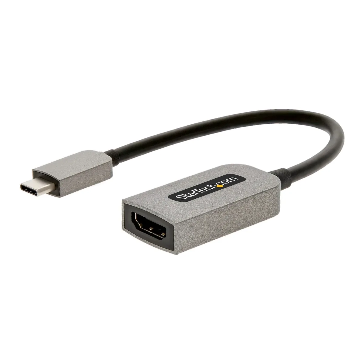 Startech USB C to HDMI Adapter, 4K 60Hz UHD Video, HDR10, USB-C to HDMI 2.0b Adapter Dongle, USB Type-C DP Alt Mode to HDMI Monitor/Display/Projector, USB C to HDMI Converter, M/F - Thunderbolt 3 Compatible - Adapter - USB-C male to HDMI female - 13 cm - space grey - active, 4K60Hz (3840 x 2160) support