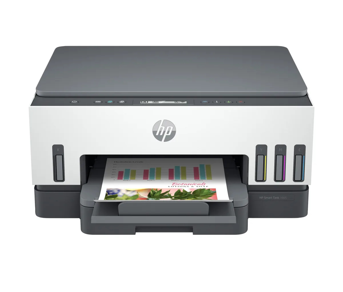 HP Smart Tank 7005 All-in-One - Multifunction printer - colour - ink-jet - refillable - Letter A (216 x 279 mm)/A4 (210 x 297 mm) (original) - A4/Legal (media) - up to 15 ppm (printing) - 250 sheets - USB 2.0, Wi-Fi(ac), Bluetooth
