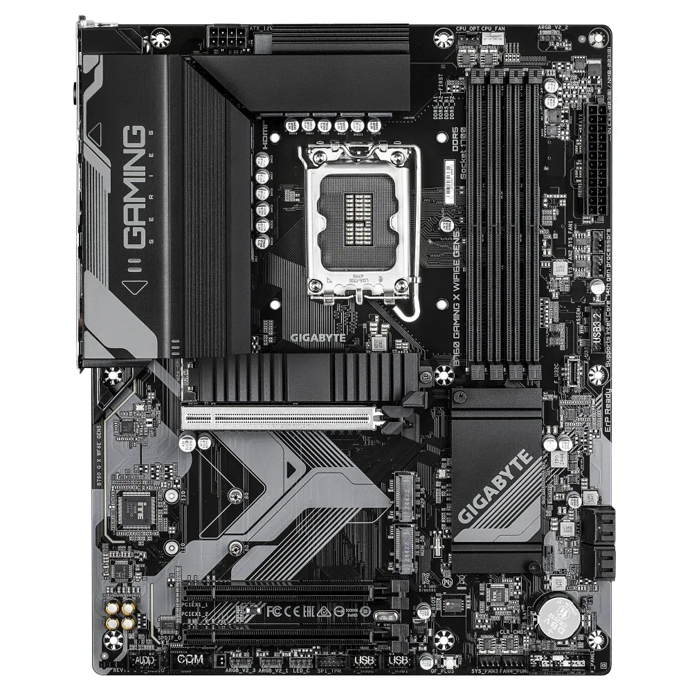 Gigabyte B760 GAMING X WIFI6E GEN5 Intel 1700 Socket Motherboard, ATX, 4x DDR5 Slots, 3x M.2 Sockets, 2.5GbE LAN, Wi-Fi 6E, 1x HDMI Port / 1x DisplayPort