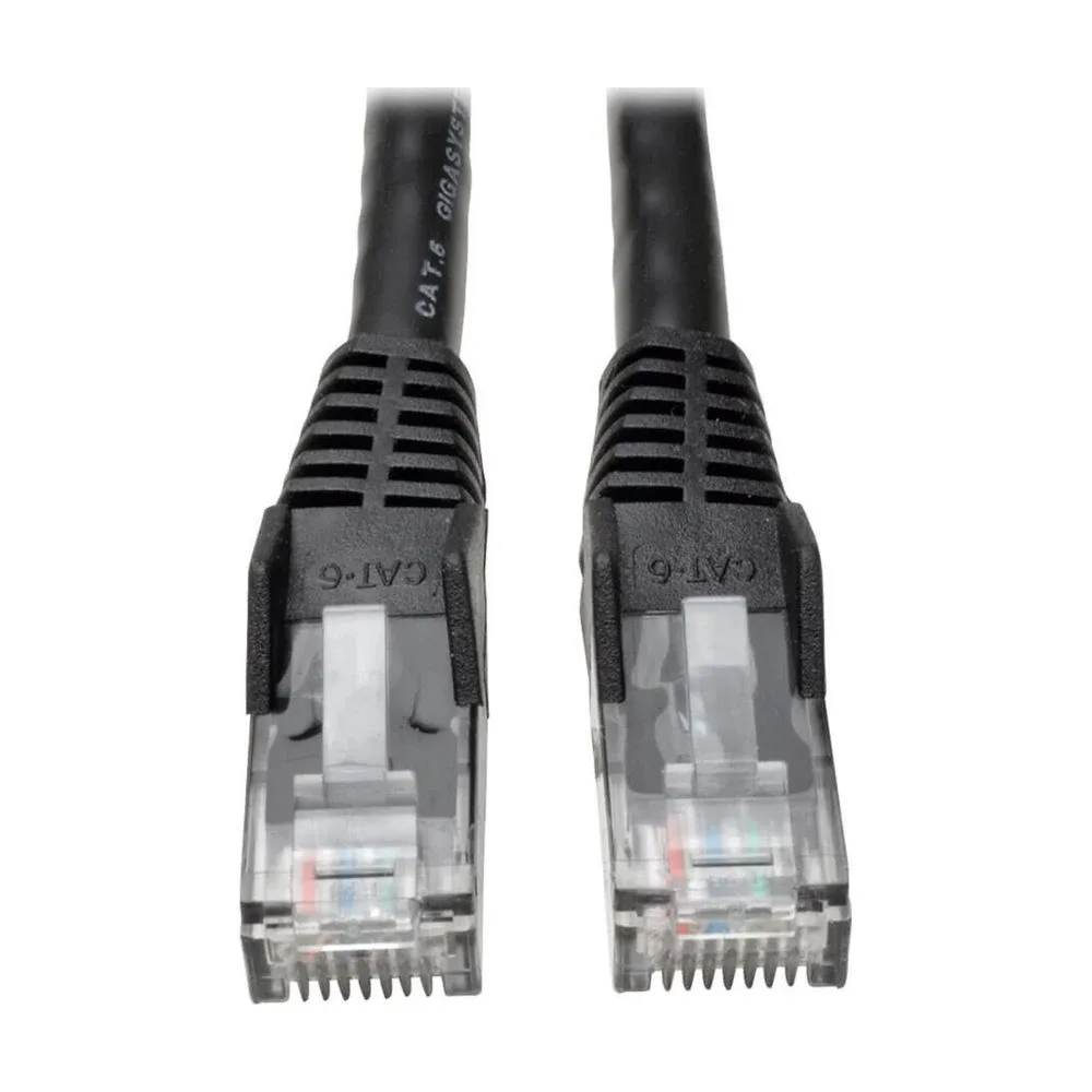 Eaton Tripp Lite Series Cat6 Gigabit Snagless Molded (UTP) Ethernet Cable (RJ45 M/M), PoE, Black, 6 ft. (1.83 m) - Patch cable - RJ-45 (M) to RJ-45 (M) - 1.83 m - UTP - CAT 6 - IEEE 802.3ba - molded, snagless, stranded - black