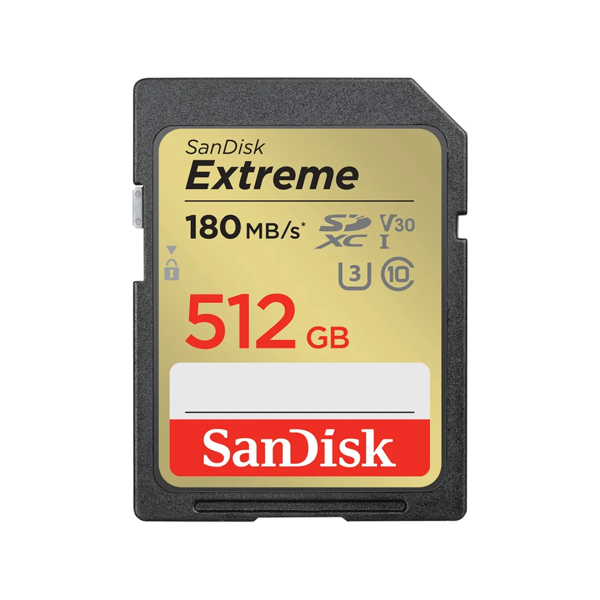 SanDisk Extreme - Flash memory card - 512 GB - Video Class V30 / UHS-I U3 / Class10 - SDXC UHS-I